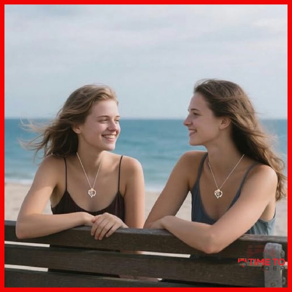 Sterling Silver Adjustable Initial Necklace With … - image 6